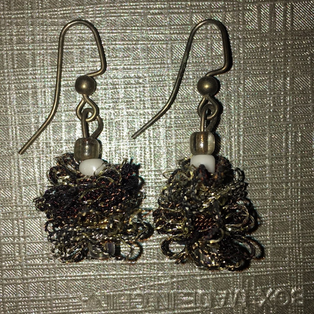 Threaded mess earrings